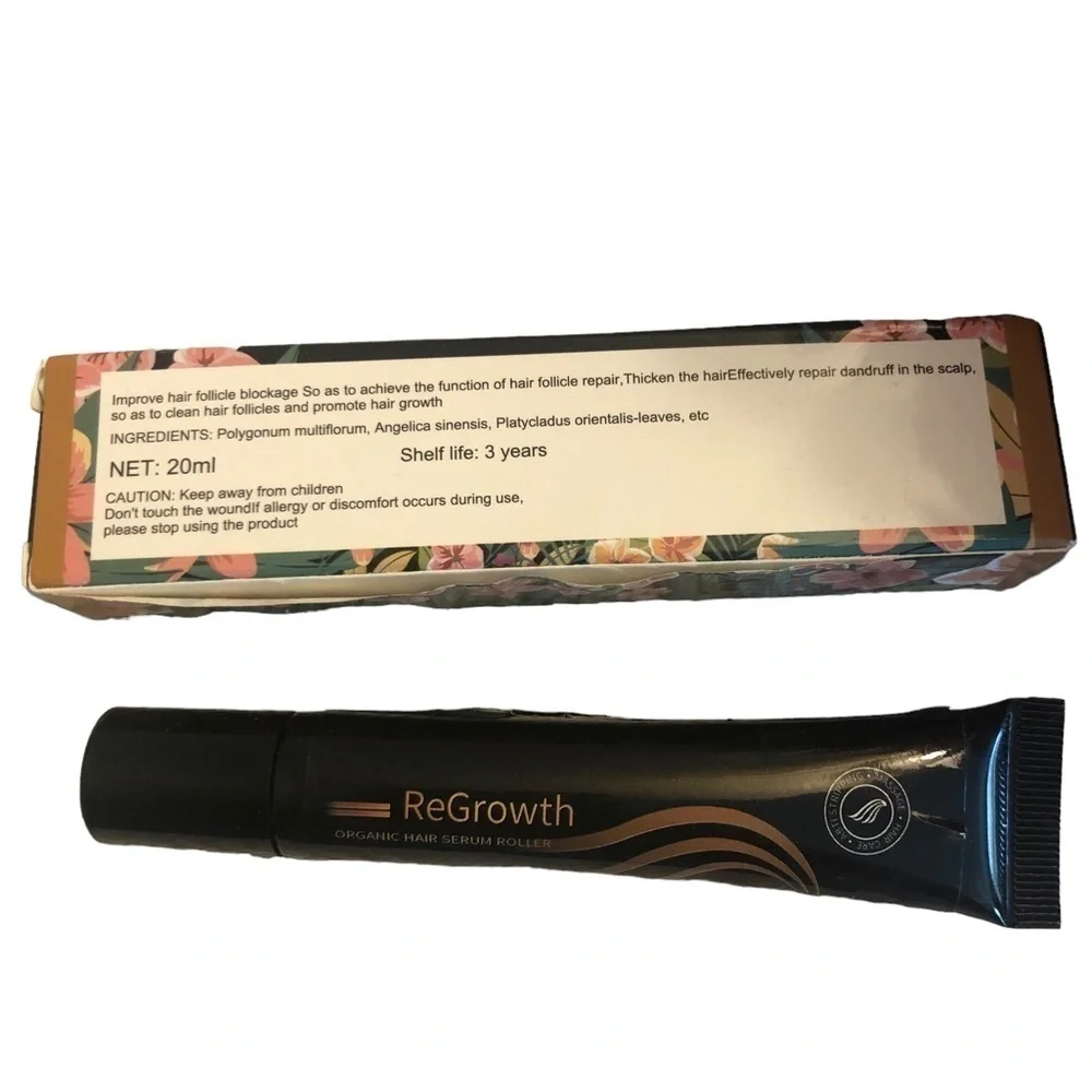 Regrowth Organic Hair Serum Roller  Promotes Hair Growth NIB